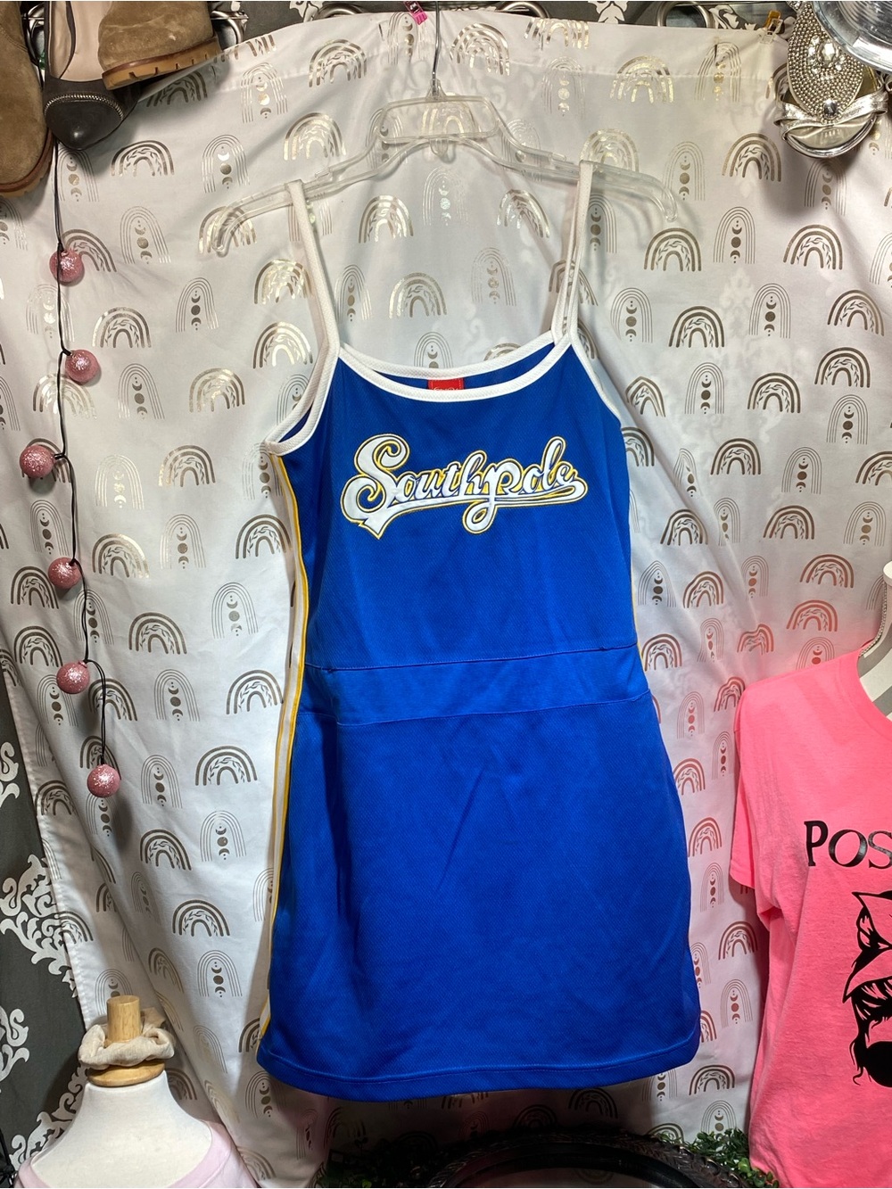 South Pole Red Label Athletic Tank Dress with Blue Trim